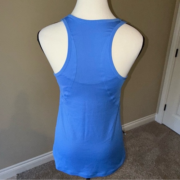 Nike Dri-Fit Tank Top Blue Fitted Racerback with Bralet Women's Size L - Picture 4 of 12